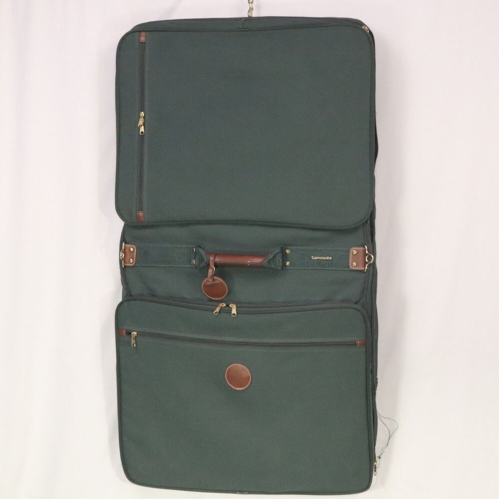 Vintage Samsonite Evergreen Garment Bag - Soft side Travel Luggage w/strap